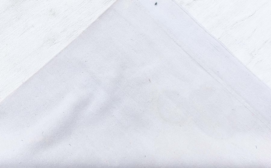 Solid White Silk Rug N12882