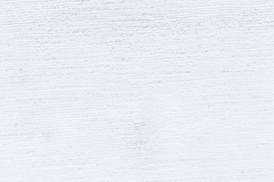 Solid White Silk Rug N12882