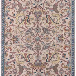 Antique Bessarabian Russian Floral Allover Soft Beige Hand-Knotted Wool Carpet – Circa 1920 (Size Adjusted) BB8852