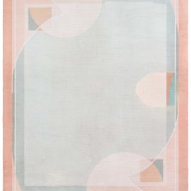 Vintage French Art Deco Abstract Sage Hand-Knotted Wool Rug BB8850