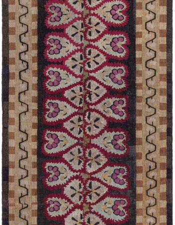 Antique English Floral Allover Golden Tan Needlework Wool Rug – Circa 1890 BB7769 Antique English Floral Allover Golden Tan Needlework Wool Rug – Circa 1890 BB7769