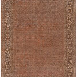 Antique Tabriz Persian Allover Geometric Warm Tan Hand-Knotted Wool Carpet – Circa 1920 BB8896