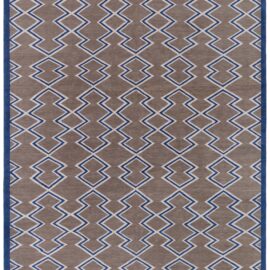 “Aztec” Designed By Bunny Williams Contemporary Tribal Geometric Classic Taupe Hand-Knotted Wool Carpet N12922