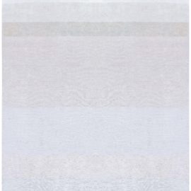 Modern Hand-Knotted Stripes Light Gray Handmade Silk Rug “Silversheen” N12906
