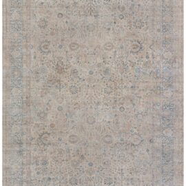 Antique Kirman Persian Allover Oversized Pale Sand Hand-Knotted Wool Rug – Circa 1920 BB9016
