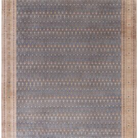 Tabriz Persian Antique Allover Geometric Warm Tan Hand-Knotted Wool Rug – Circa 1900 BB9013