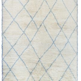 Geometric Modern Diamond Soft Beige Hand-Knotted Wool Rug sky “Sky Diamond” N12960