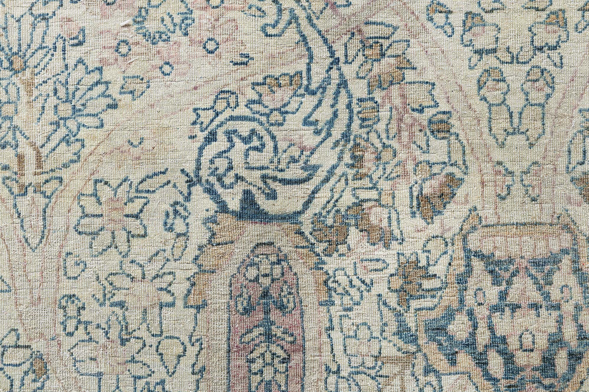 Antique Kirman Persian Allover Light Gray Hand-Knotted Wool Rug – Circa 1900 BB9033 Antique Kirman Persian Allover Light Gray Hand-Knotted Wool Rug – Circa 1900 BB9033