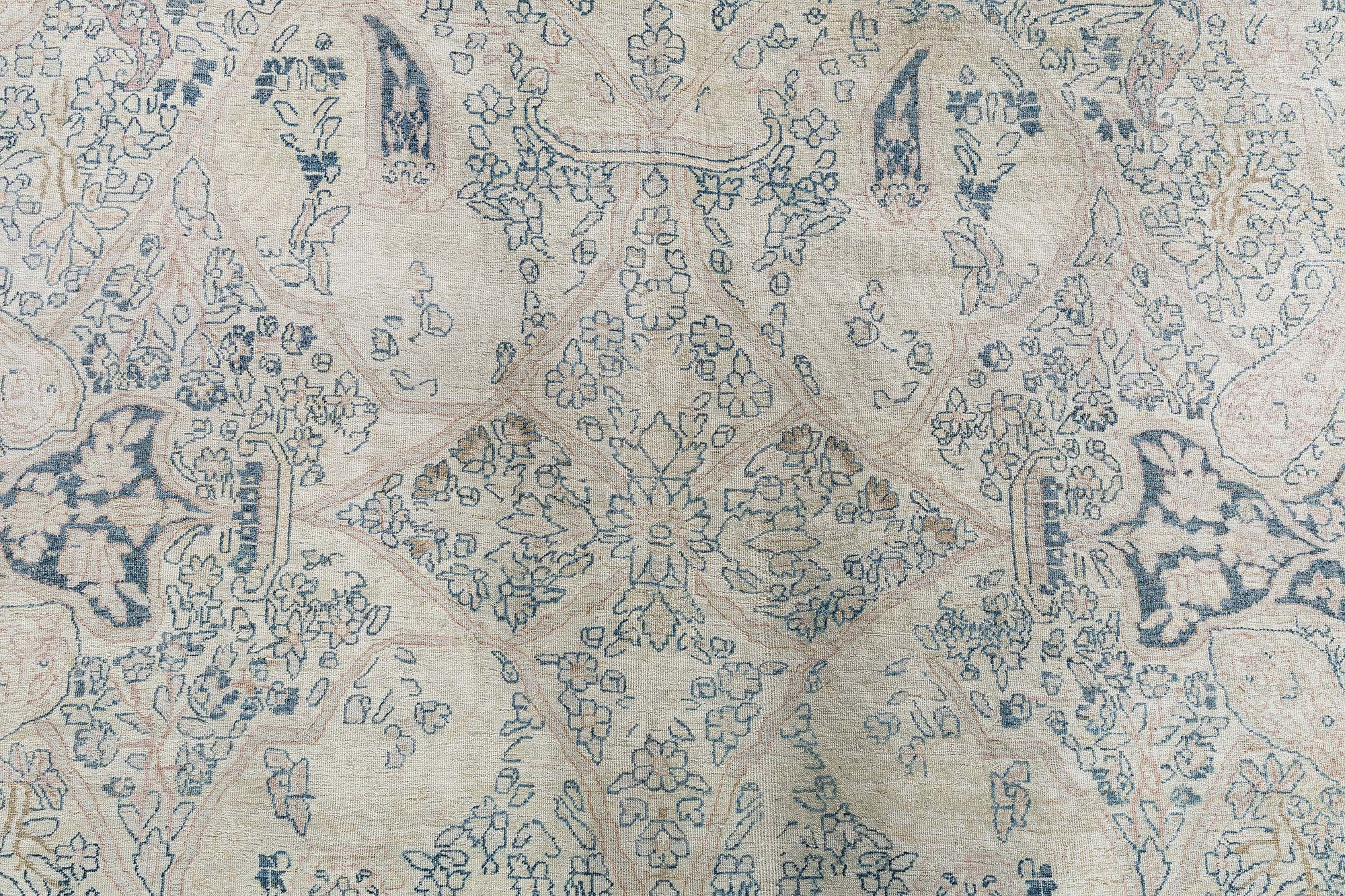 Antique Kirman Persian Allover Light Gray Hand-Knotted Wool Rug – Circa 1900 BB9033 Antique Kirman Persian Allover Light Gray Hand-Knotted Wool Rug – Circa 1900 BB9033