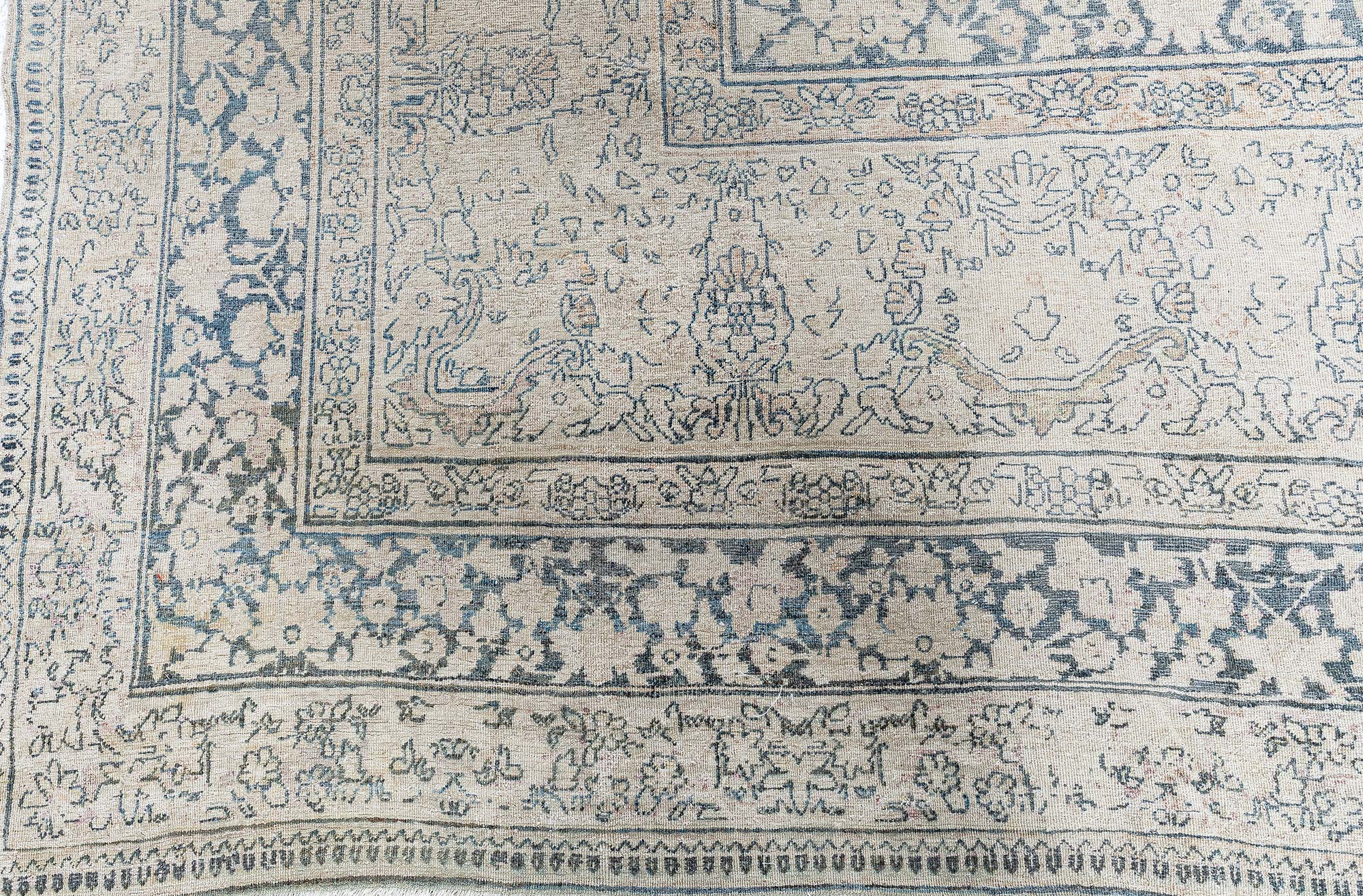Antique Kirman Persian Allover Light Gray Hand-Knotted Wool Rug – Circa 1900 BB9033 Antique Kirman Persian Allover Light Gray Hand-Knotted Wool Rug – Circa 1900 BB9033