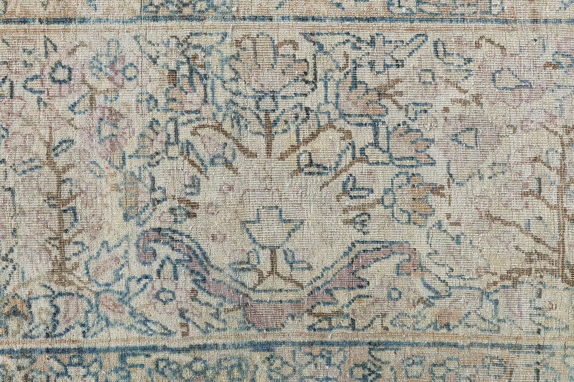 Antique Kirman Persian Allover Light Gray Hand-Knotted Wool Rug – Circa 1900 BB9033 Antique Kirman Persian Allover Light Gray Hand-Knotted Wool Rug – Circa 1900 BB9033