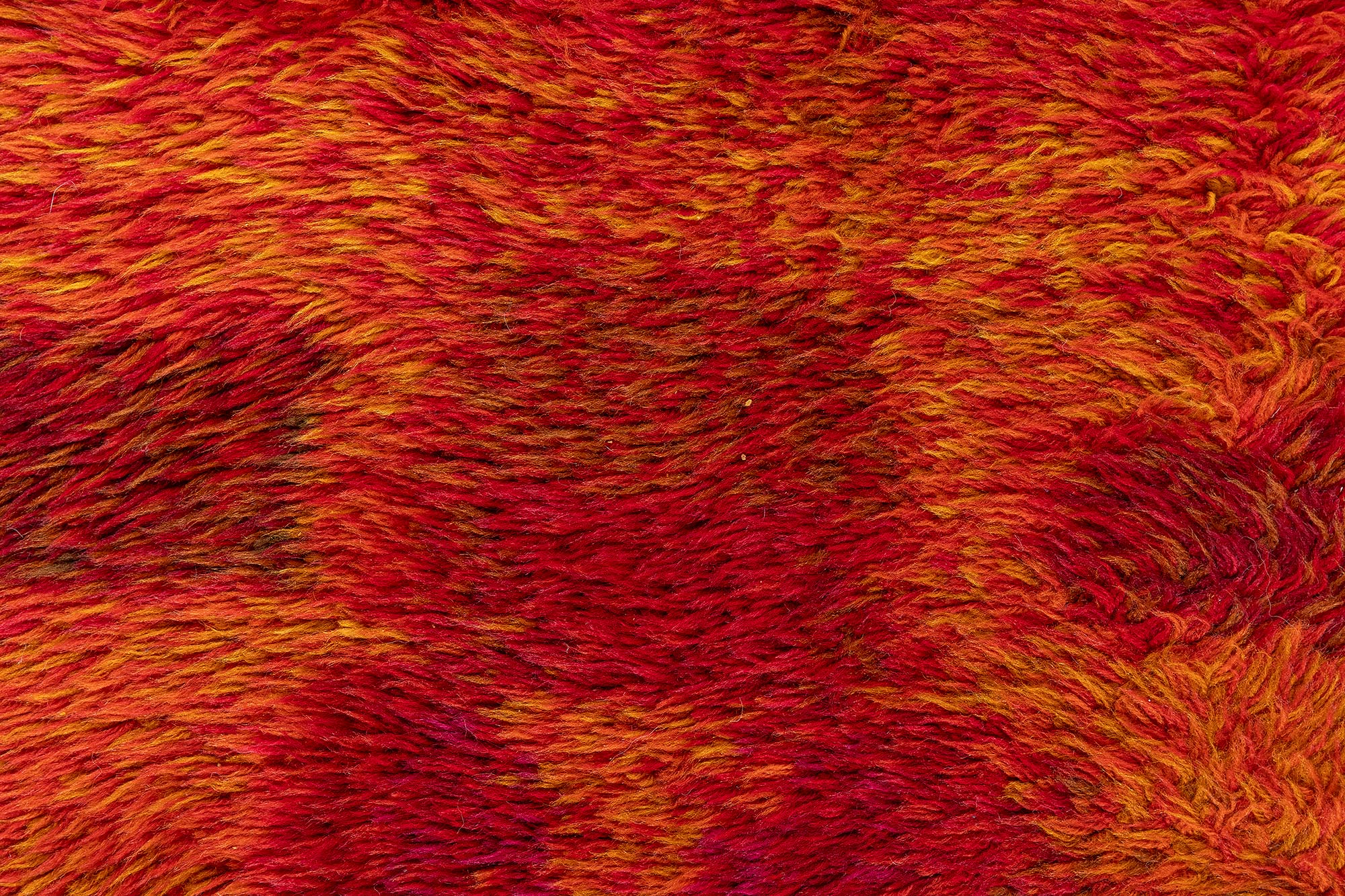 Vintage Swedish Abstract Crimson Hand-Knotted Wool Rug Rya Pile Rug By Ritva Puotila BB9046 Vintage Swedish Abstract Crimson Hand-Knotted Wool Rug Rya Pile Rug By Ritva Puotila BB9046