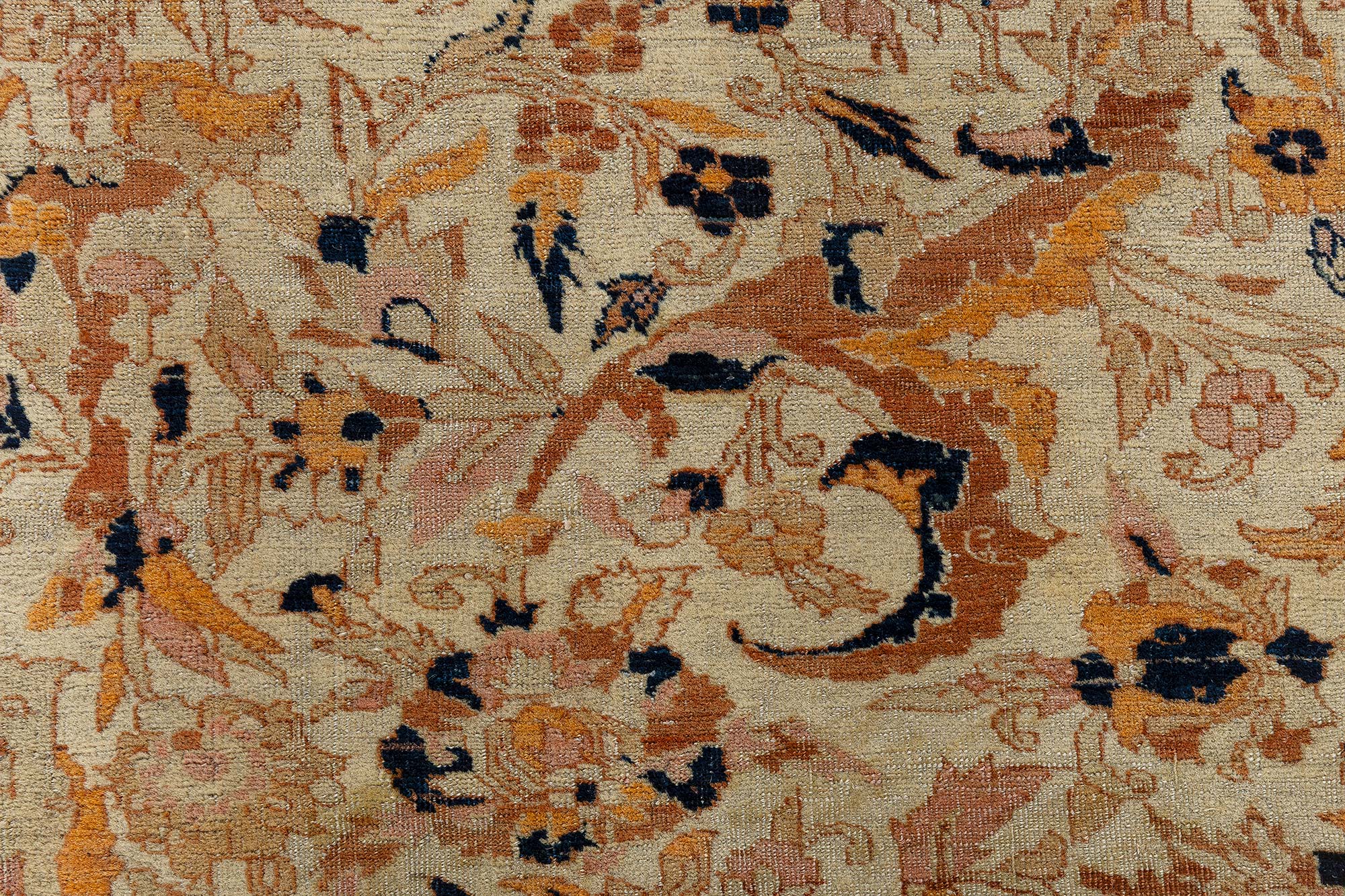 Antique Tabriz Persian Medallion Oversized Warm Tan, Hand-Knotted Wool Rug – Circa 1860 Haji Jalili BB9055 Antique Tabriz Persian Medallion Oversized Warm Tan, Hand-Knotted Wool Rug – Circa 1860 Haji Jalili BB9055