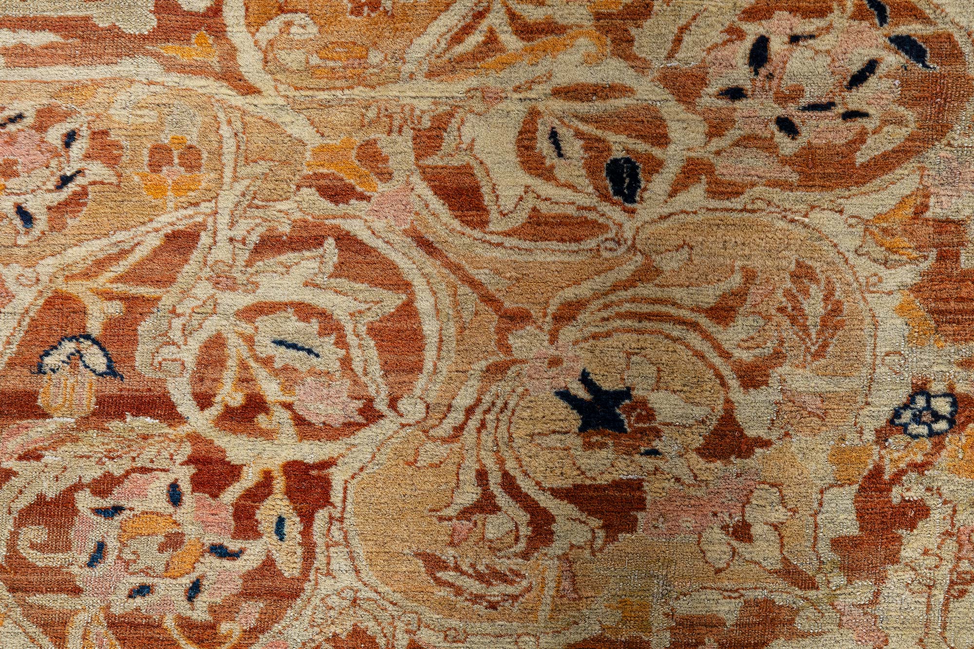Antique Tabriz Persian Medallion Oversized Warm Tan, Hand-Knotted Wool Rug – Circa 1860 Haji Jalili BB9055 Antique Tabriz Persian Medallion Oversized Warm Tan, Hand-Knotted Wool Rug – Circa 1860 Haji Jalili BB9055
