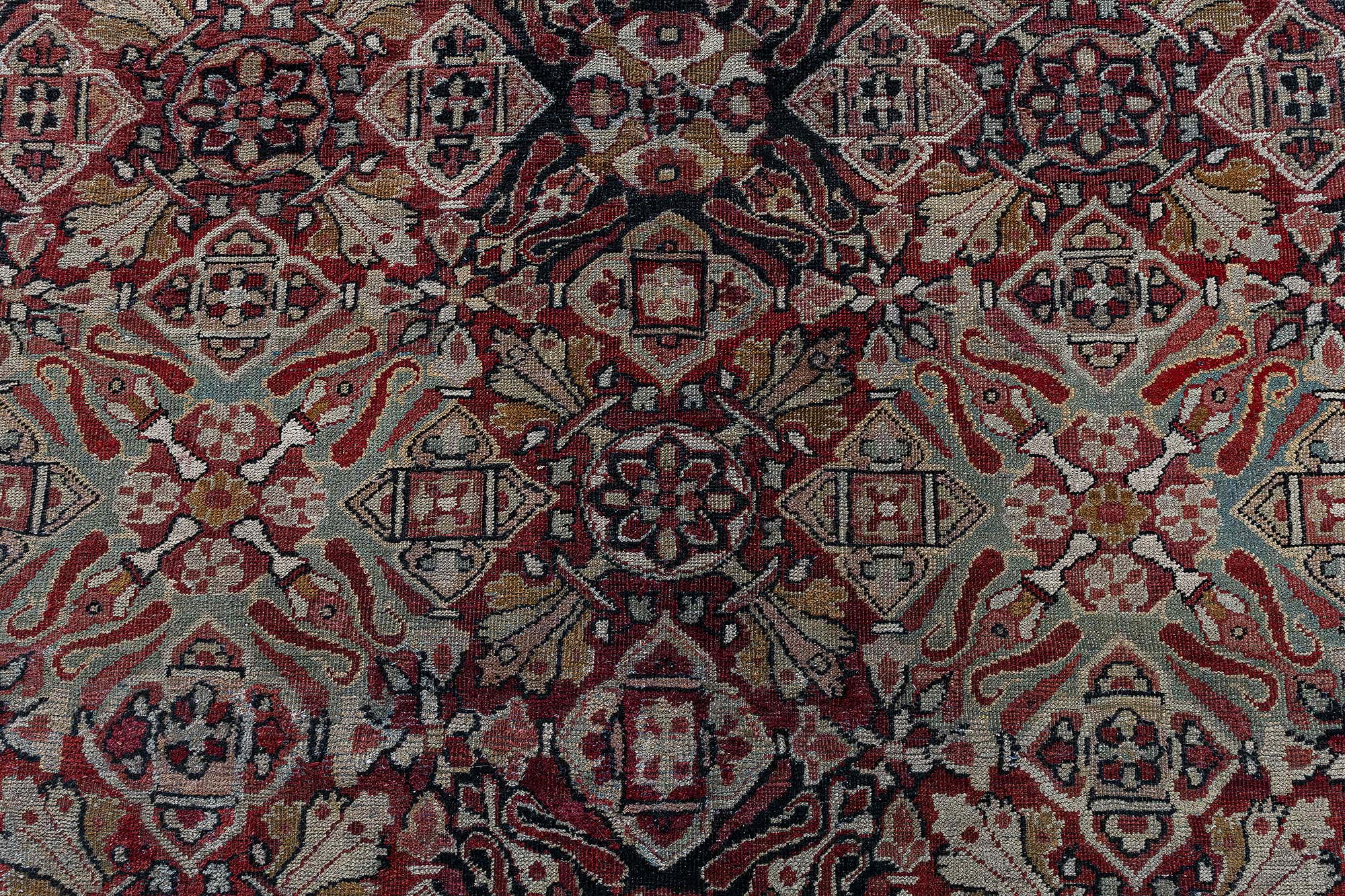 Amritsar Indian Antique Allover Warm Tan Hand-Knotted Wool Rug – Circa 1910 (Size Adjusted) BB9057 Amritsar Indian Antique Allover Warm Tan Hand-Knotted Wool Rug – Circa 1910 (Size Adjusted) BB9057