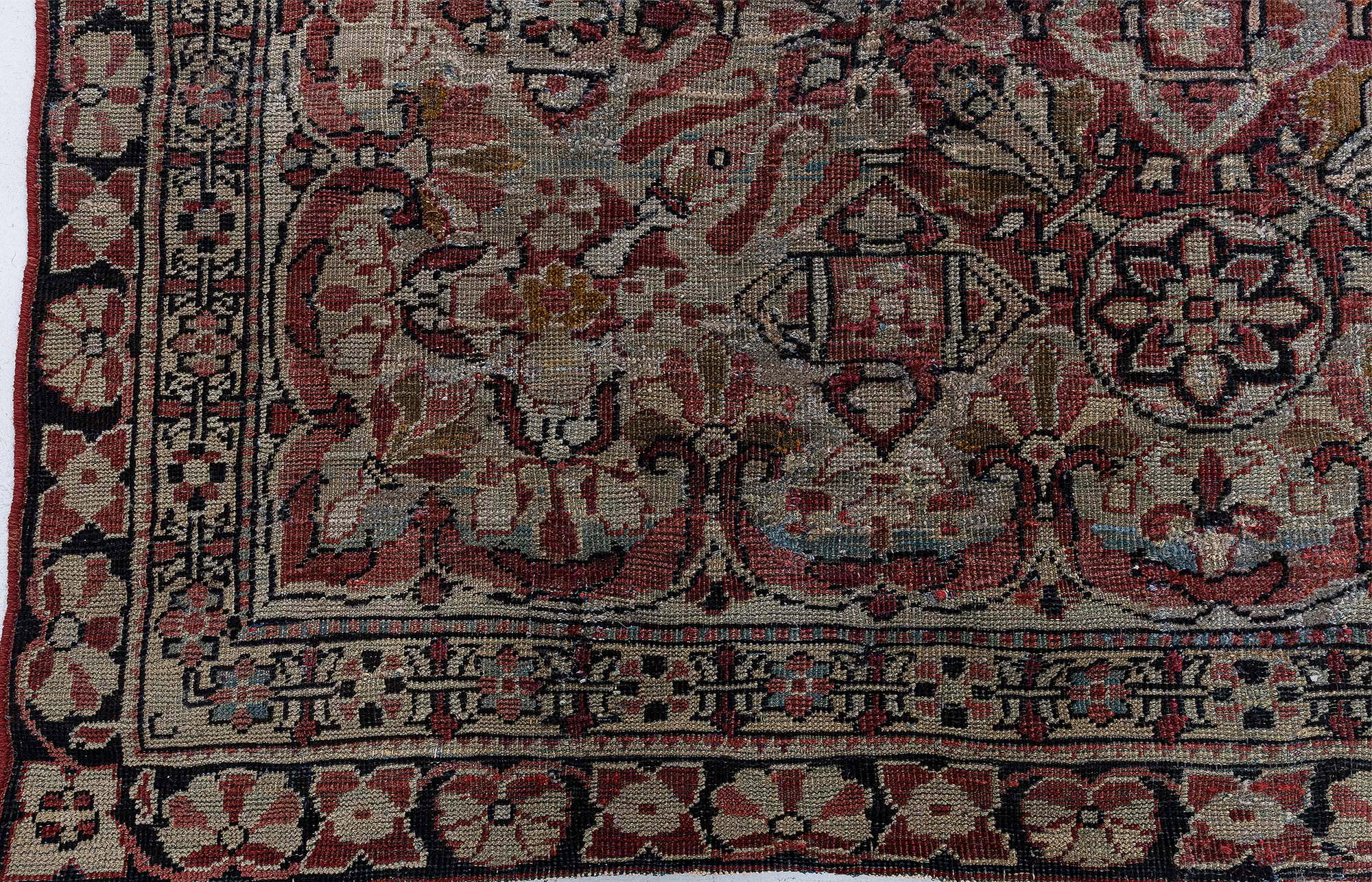 Amritsar Indian Antique Allover Warm Tan Hand-Knotted Wool Rug – Circa 1910 (Size Adjusted) BB9057 Amritsar Indian Antique Allover Warm Tan Hand-Knotted Wool Rug – Circa 1910 (Size Adjusted) BB9057