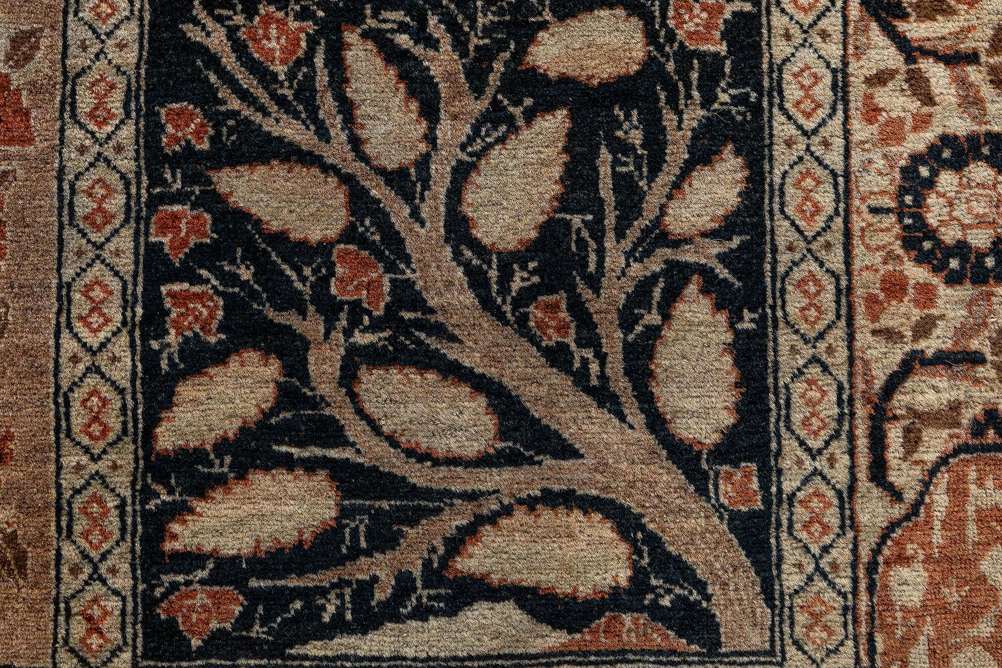 Antique Tabriz Persian Allover Warm Tan Hand-Knotted Wool Rug – Circa 1900 BB9060 Antique Tabriz Persian Allover Warm Tan Hand-Knotted Wool Rug – Circa 1900 BB9060