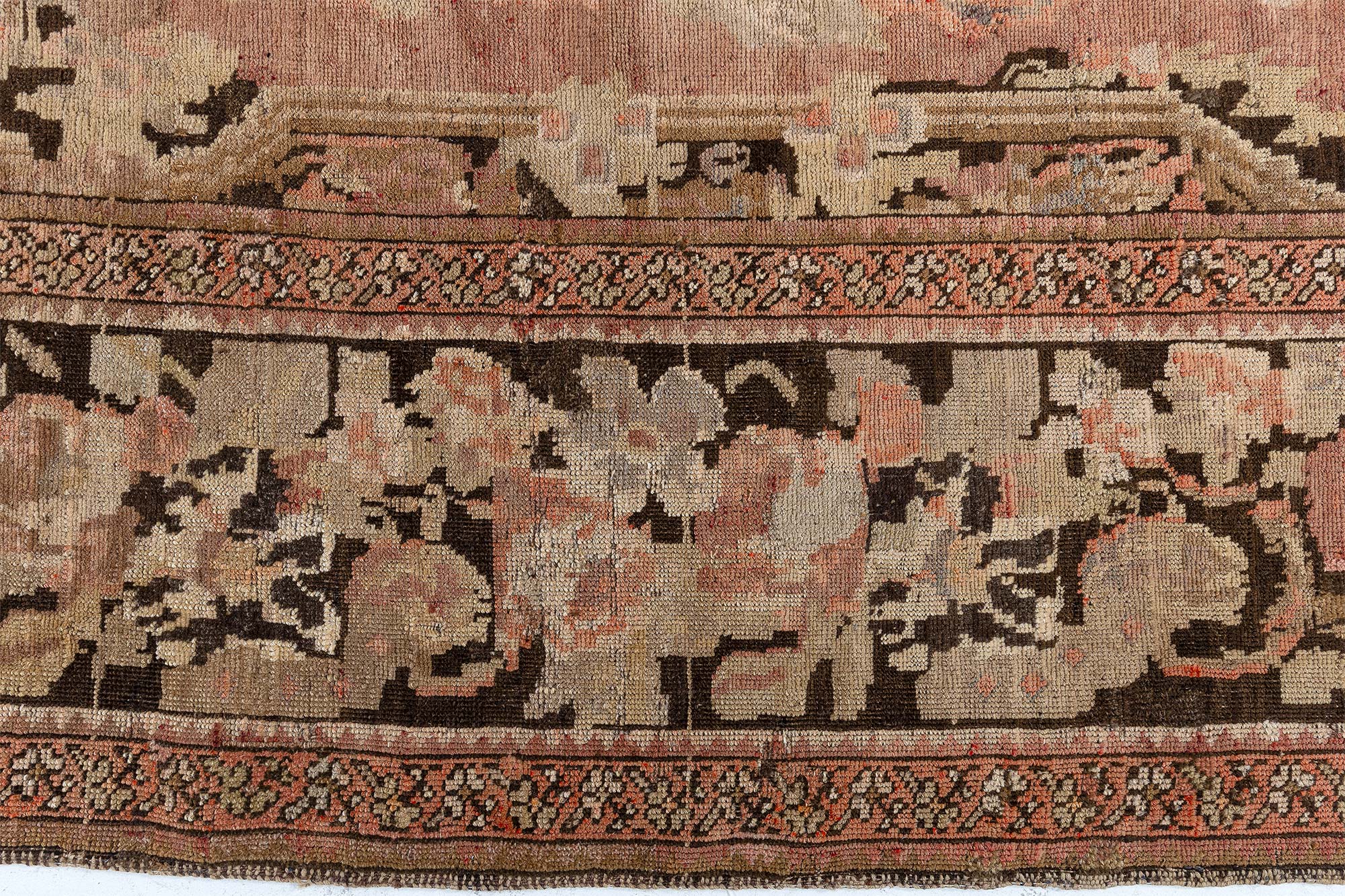 Antique Karabakh Caucasian Allover Floral Warm Tan Hand-Knotted Wool Rug – Circa 1900 Paisley Design BB9064 Antique Karabakh Caucasian Allover Floral Warm Tan Hand-Knotted Wool Rug – Circa 1900 Paisley Design BB9064