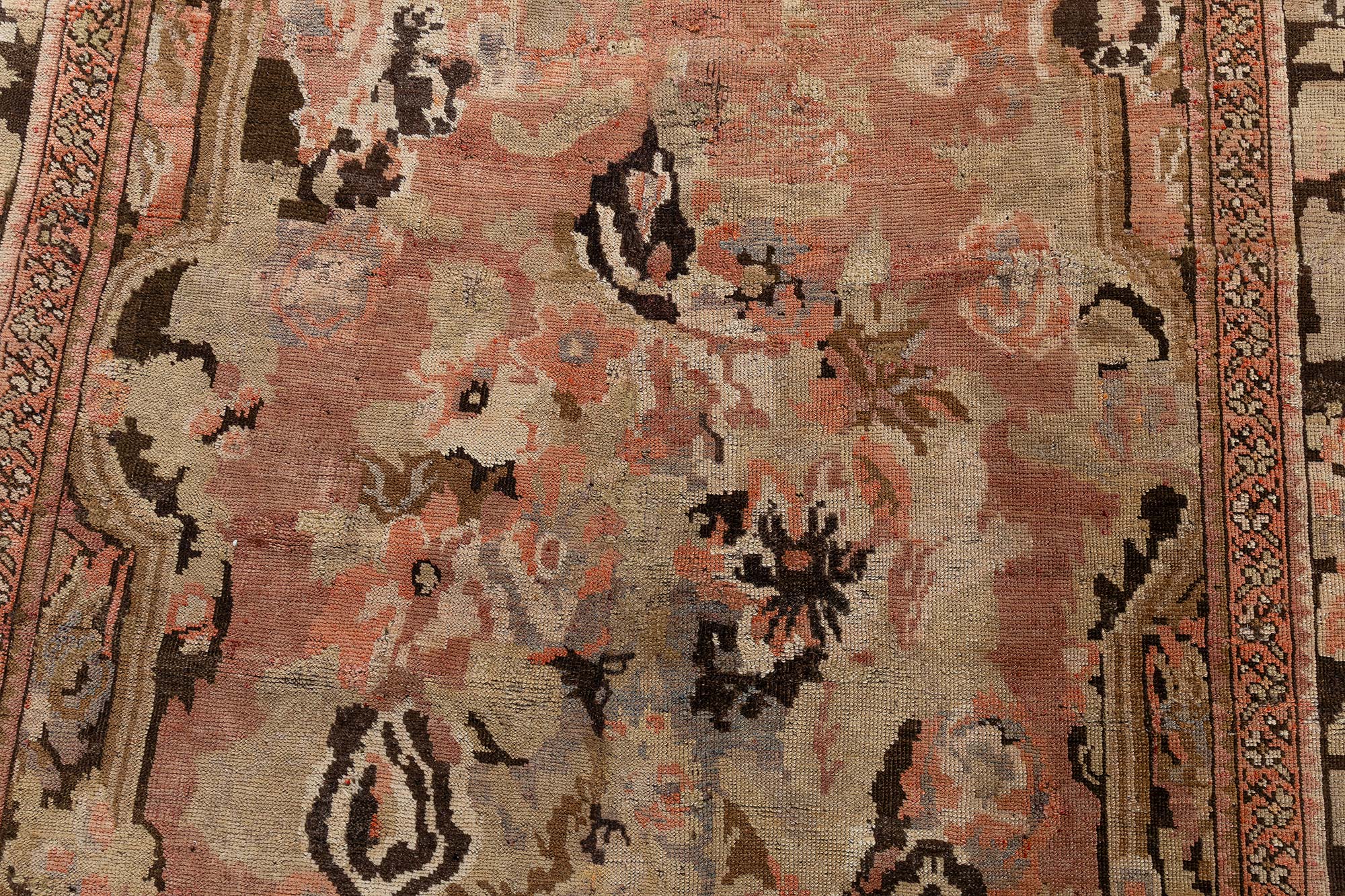 Antique Karabakh Caucasian Allover Floral Warm Tan Hand-Knotted Wool Rug – Circa 1900 Paisley Design BB9064 Antique Karabakh Caucasian Allover Floral Warm Tan Hand-Knotted Wool Rug – Circa 1900 Paisley Design BB9064