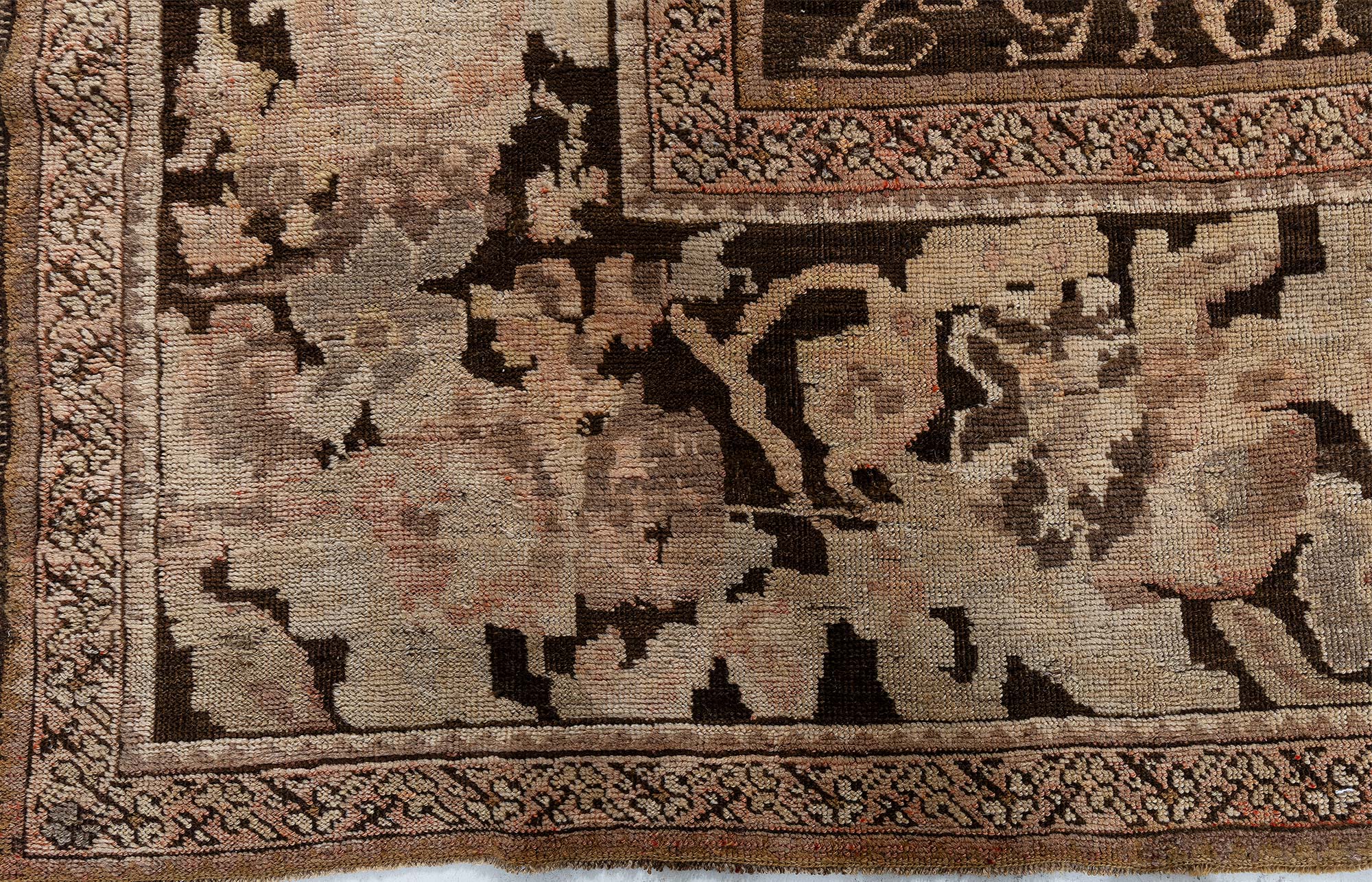Antique Karabakh Caucasian Allover Floral Warm Tan Hand-Knotted Wool Rug – Circa 1900 Paisley Design BB9064 Antique Karabakh Caucasian Allover Floral Warm Tan Hand-Knotted Wool Rug – Circa 1900 Paisley Design BB9064