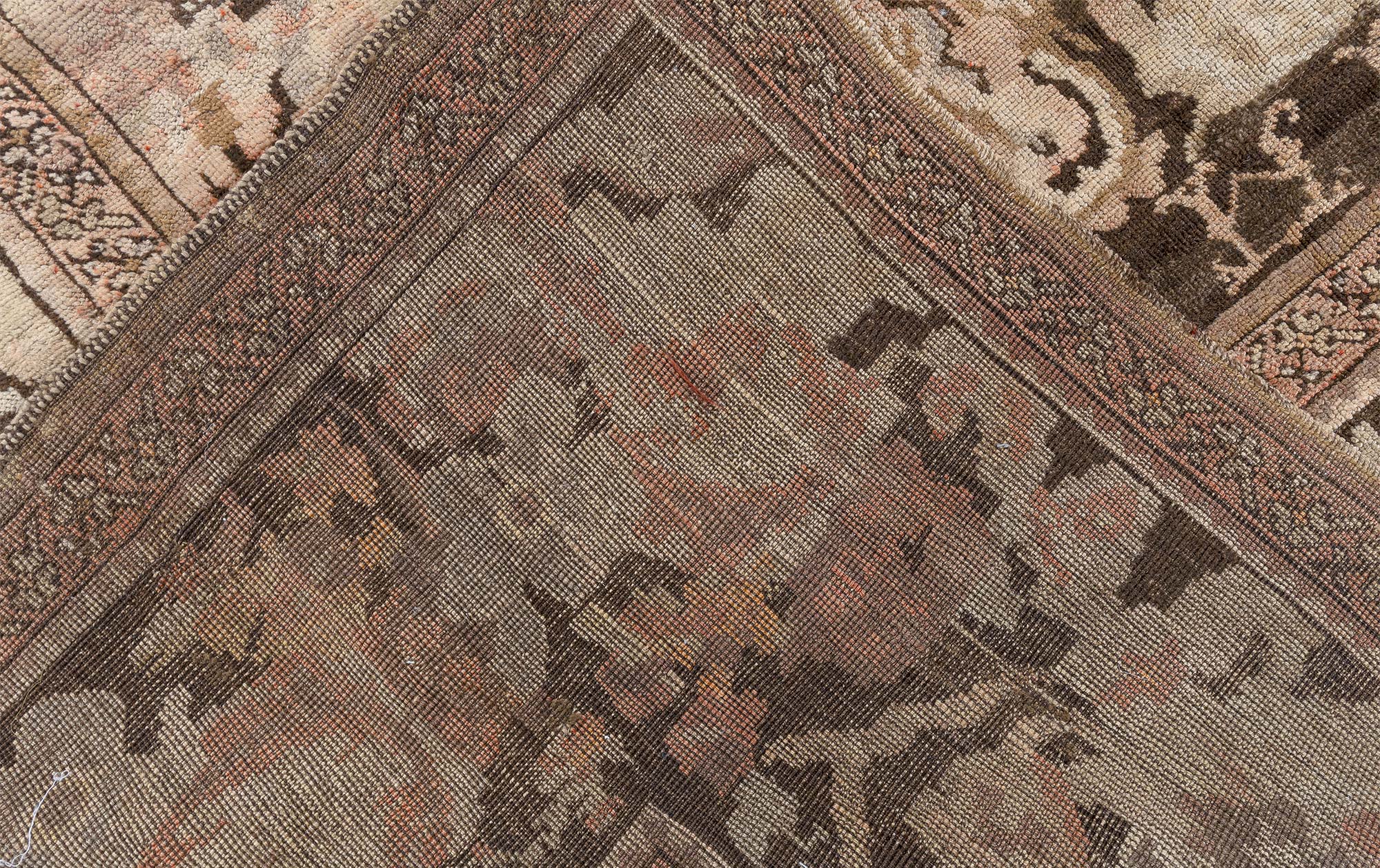 Antique Karabakh Caucasian Allover Floral Warm Tan Hand-Knotted Wool Rug – Circa 1900 Paisley Design BB9064 Antique Karabakh Caucasian Allover Floral Warm Tan Hand-Knotted Wool Rug – Circa 1900 Paisley Design BB9064