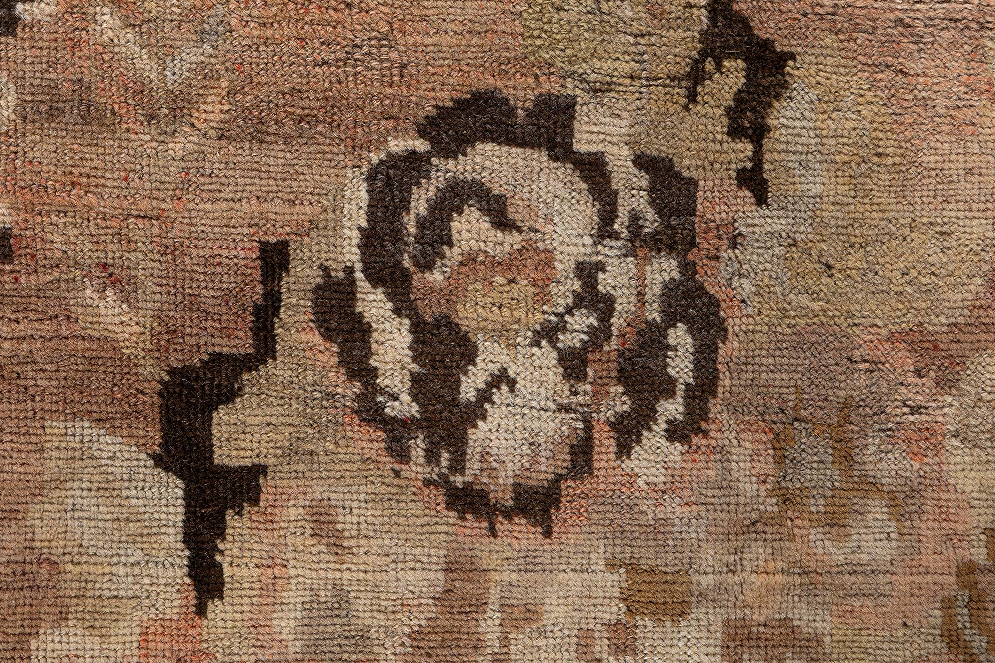 Antique Karabakh Caucasian Allover Floral Warm Tan Hand-Knotted Wool Rug – Circa 1900 Paisley Design BB9064 Antique Karabakh Caucasian Allover Floral Warm Tan Hand-Knotted Wool Rug – Circa 1900 Paisley Design BB9064