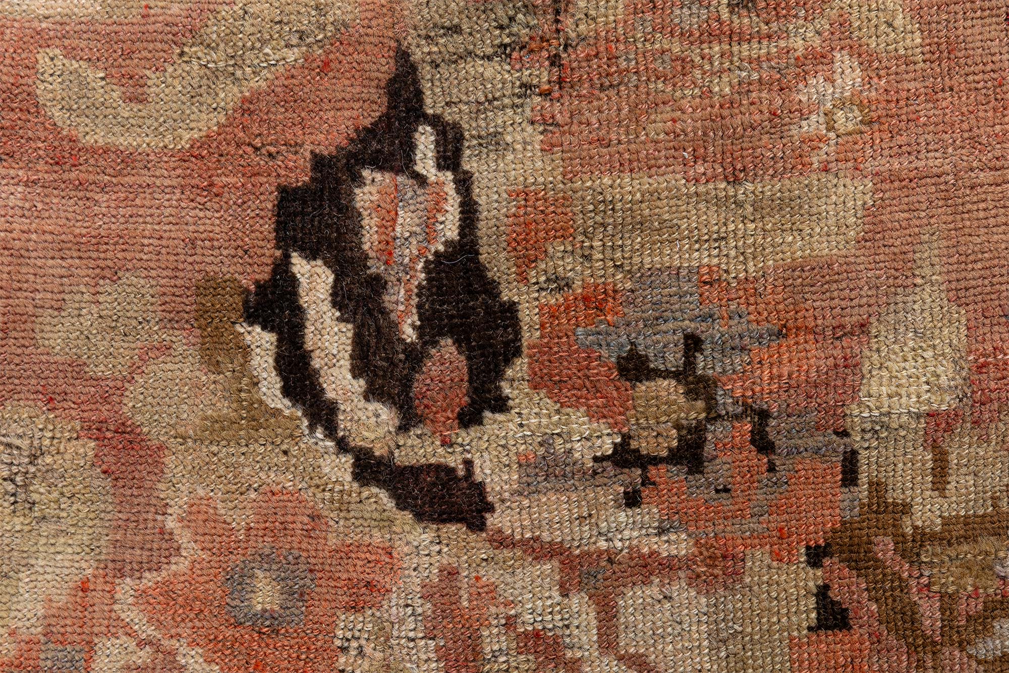 Antique Karabakh Caucasian Allover Floral Warm Tan Hand-Knotted Wool Rug – Circa 1900 Paisley Design BB9064 Antique Karabakh Caucasian Allover Floral Warm Tan Hand-Knotted Wool Rug – Circa 1900 Paisley Design BB9064