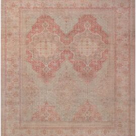 Antique Turkish Allover Geometric Classic Taupe Hand-Knotted Wool Rug – Circa 1920 (Size Adjusted) BB9053
