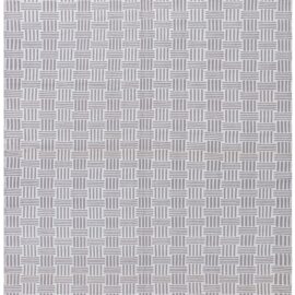 Modern Dhurrie Geometric Light Gray And Taupe Flatweave Cotton Rug “Treccia” N12974
