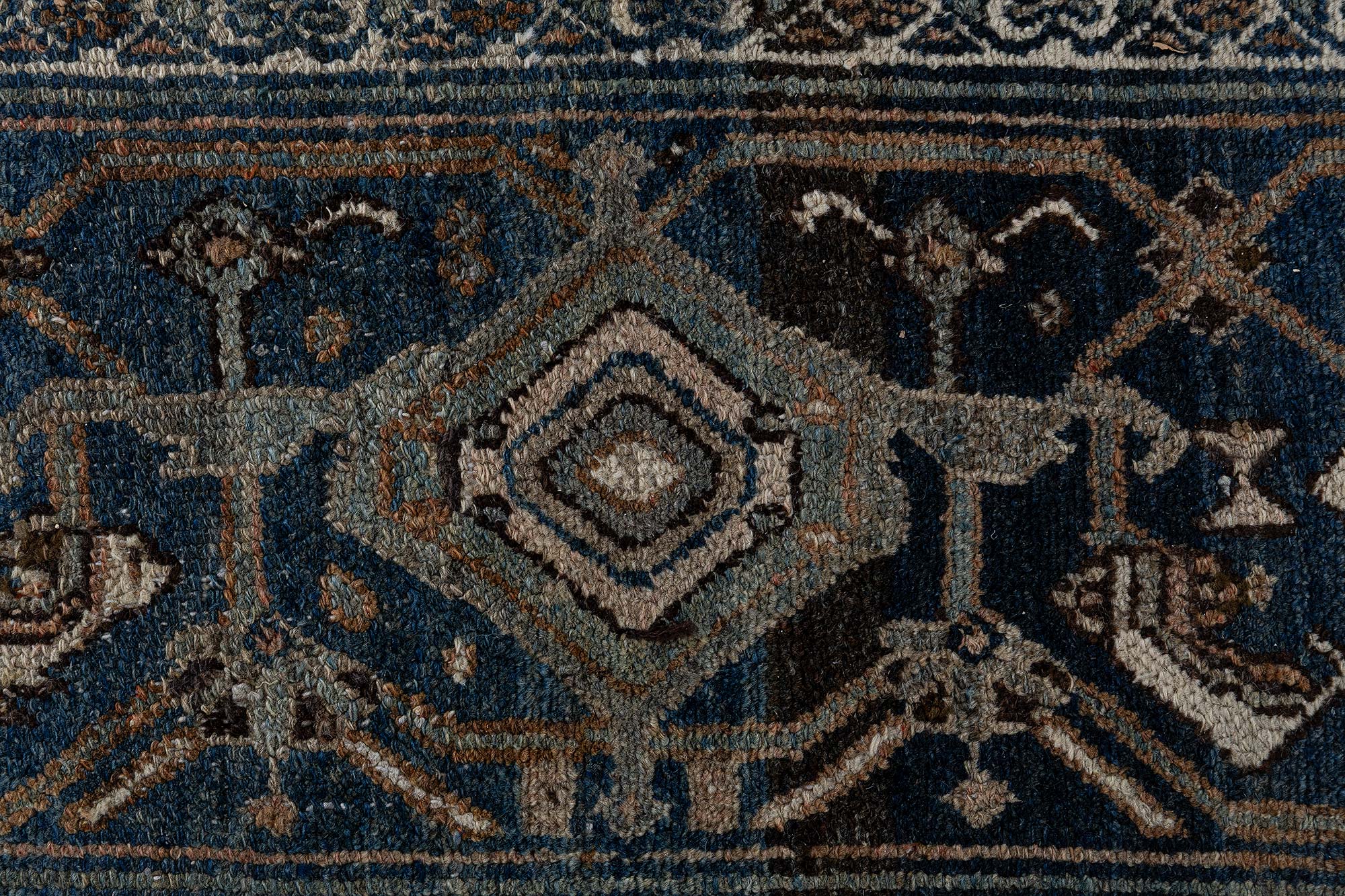 Antique Persian Allover Geometric Cream Beige Hand-Knotted Wool Rug – Circa 1900 BB9051 Antique Persian Allover Geometric Cream Beige Hand-Knotted Wool Rug – Circa 1900 BB9051