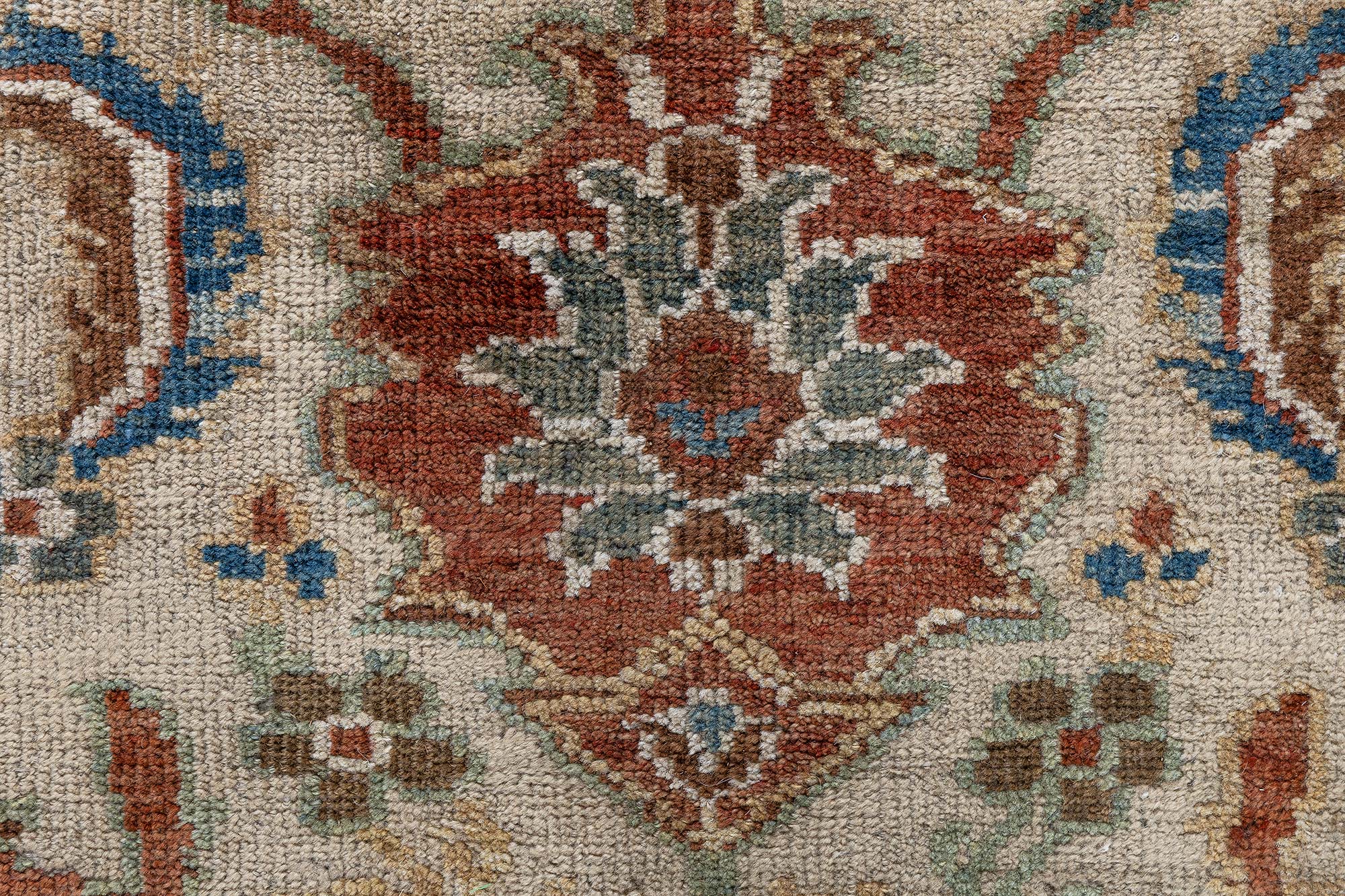 Sultanabad Persian Antique Floral Allover Warm Tan Hand-Knotted Wool Rug – Circa 1910 BB9079 Sultanabad Persian Antique Floral Allover Warm Tan Hand-Knotted Wool Rug – Circa 1910 BB9079