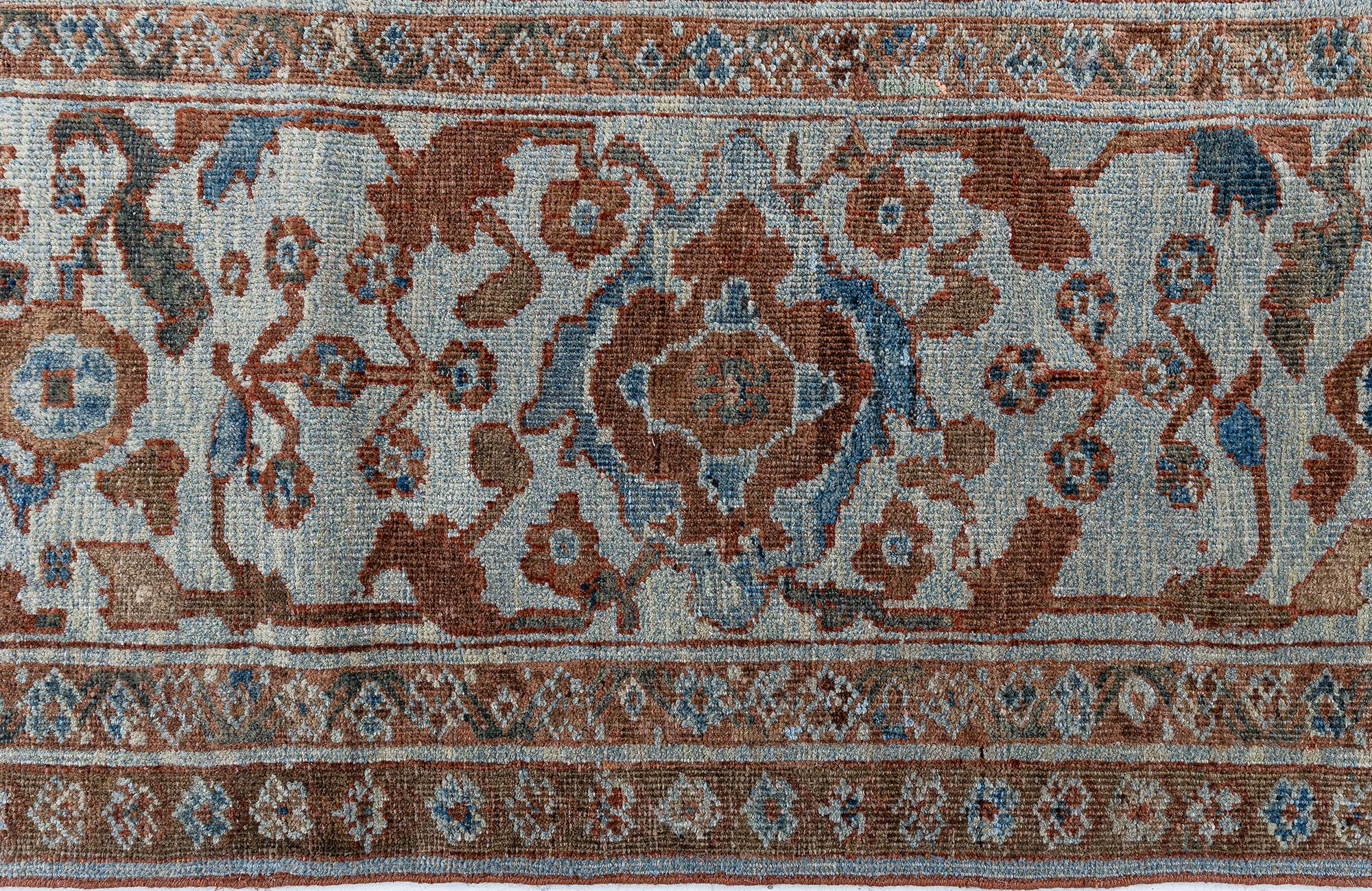 Sultanabad Persian Antique Floral Allover Warm Tan Hand-Knotted Wool Rug – Circa 1910 BB9079 Sultanabad Persian Antique Floral Allover Warm Tan Hand-Knotted Wool Rug – Circa 1910 BB9079