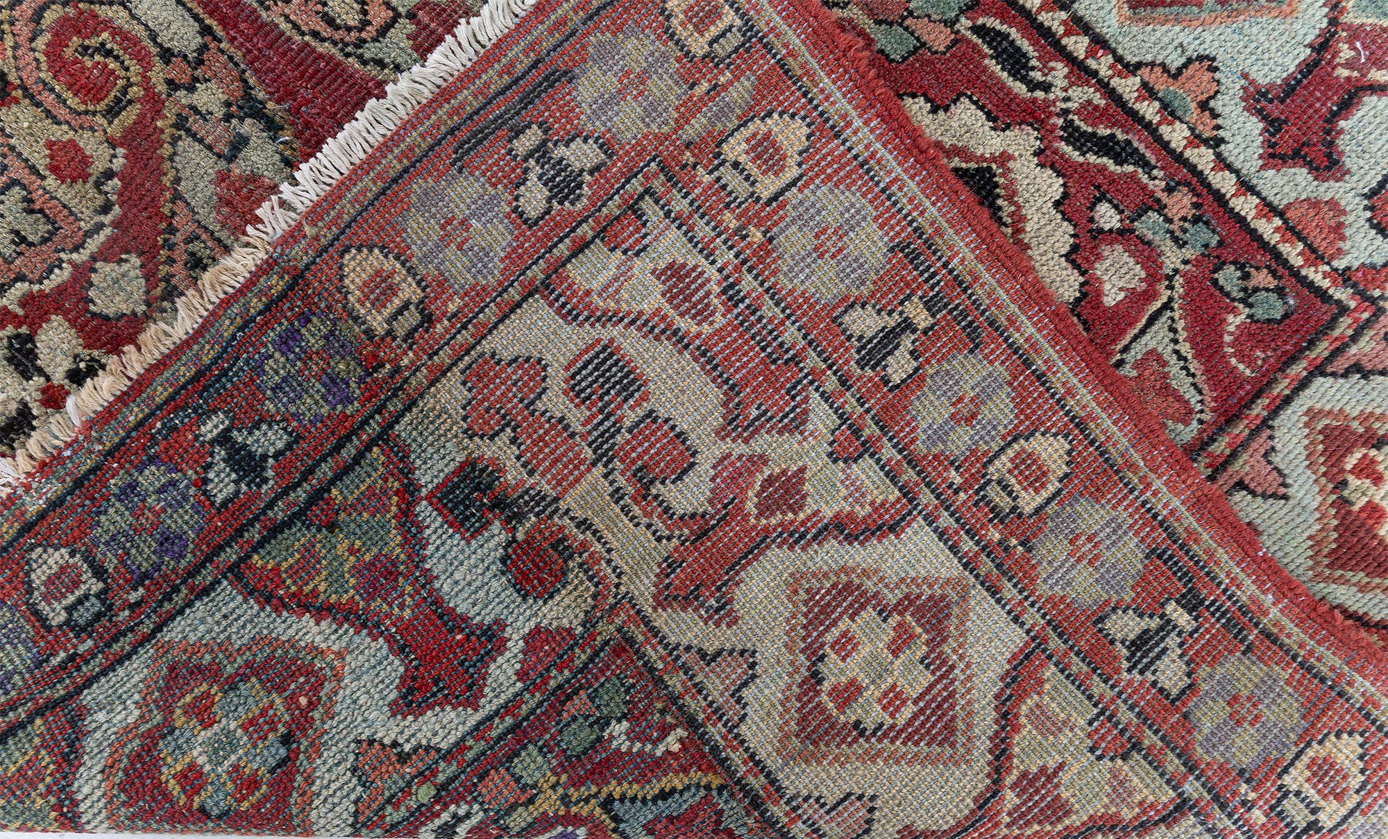 Amritsar Indian Antique Allover Floral Warm Tan Hand-Knotted Wool Runner – Circa 1910 (Size Adjusted) BB9089 Amritsar Indian Antique Allover Floral Warm Tan Hand-Knotted Wool Runner – Circa 1910 (Size Adjusted) BB9089