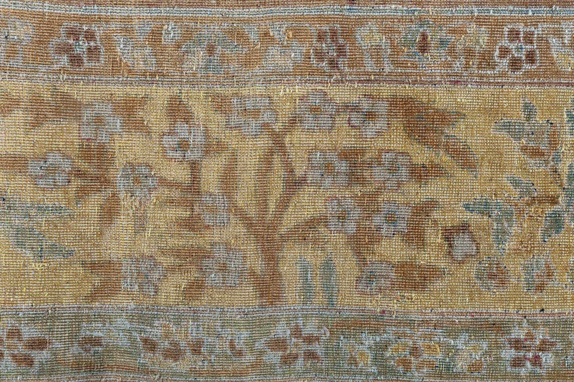 Antique Indian Allover Floral Muted Peach Hand-Knotted Wool Carpet – Circa 1900 Tree Of Life BB9087 Antique Indian Allover Floral Muted Peach Hand-Knotted Wool Carpet – Circa 1900 Tree Of Life BB9087