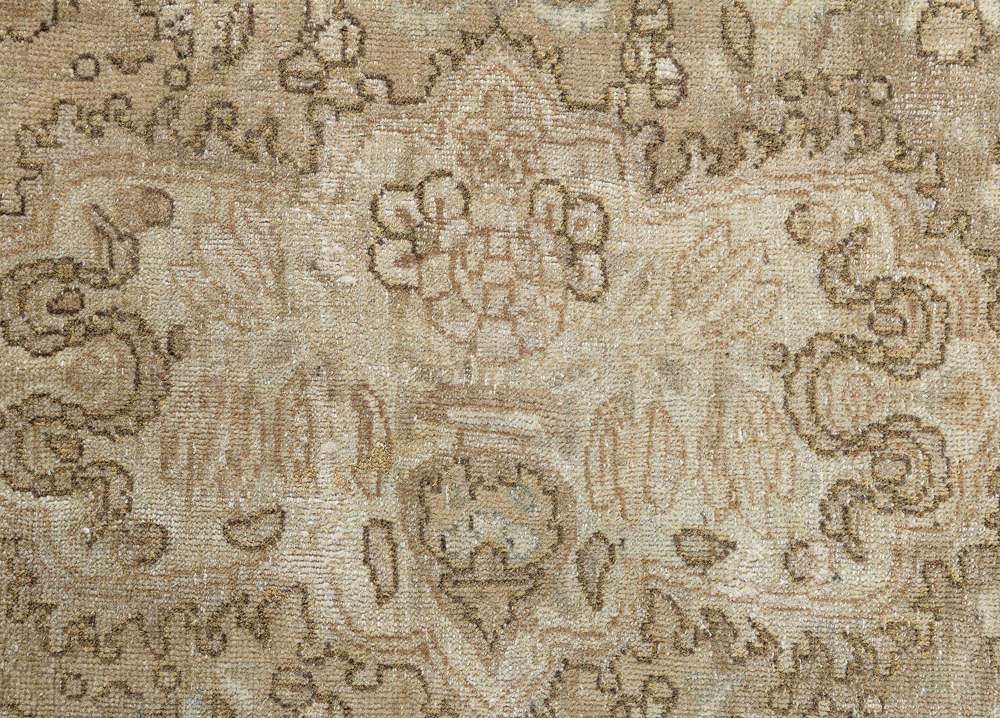 Oversized Kirman Persian Antique Allover Sand Hand-Knotted Wool Rug – Circa 1900 BB9092 Oversized Kirman Persian Antique Allover Sand Hand-Knotted Wool Rug – Circa 1900 BB9092
