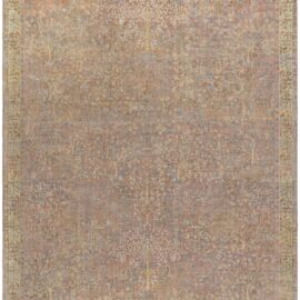 Antique Indian Allover Floral Muted Peach Hand-Knotted Wool Carpet – Circa 1900 Tree Of Life BB9087