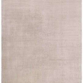 Contemporary Hand-Knotted Light Beige Wool & Silk Carpet “whispering Dunes” N12973