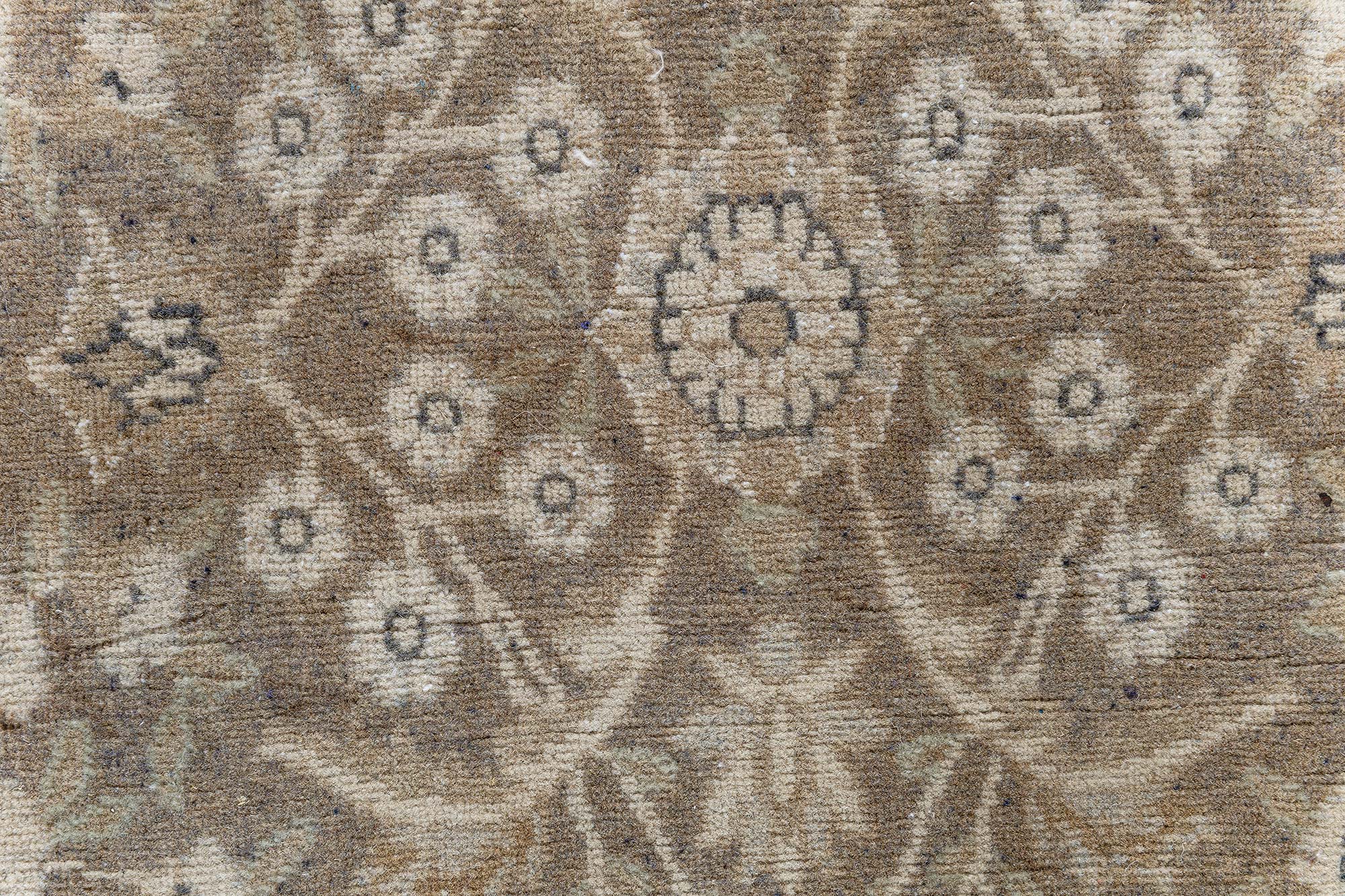 Antique Tabriz Persian Allover Floral Warm Tan With Light Beige Hand-Knotted Wool Rug – Circa 1920 BB9100 Antique Tabriz Persian Allover Floral Warm Tan With Light Beige Hand-Knotted Wool Rug – Circa 1920 BB9100