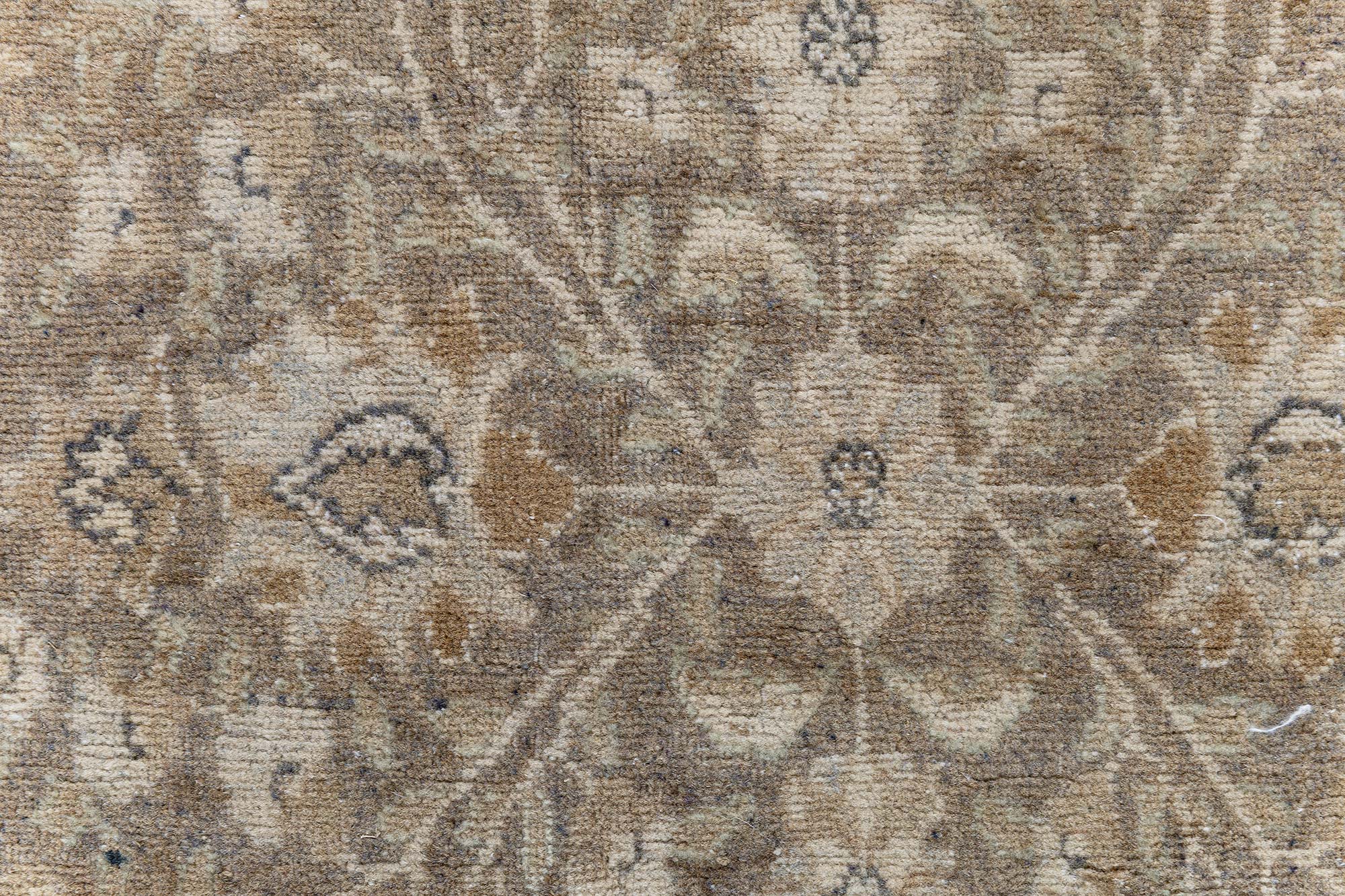 Antique Tabriz Persian Allover Floral Warm Tan With Light Beige Hand-Knotted Wool Rug – Circa 1920 BB9100 Antique Tabriz Persian Allover Floral Warm Tan With Light Beige Hand-Knotted Wool Rug – Circa 1920 BB9100
