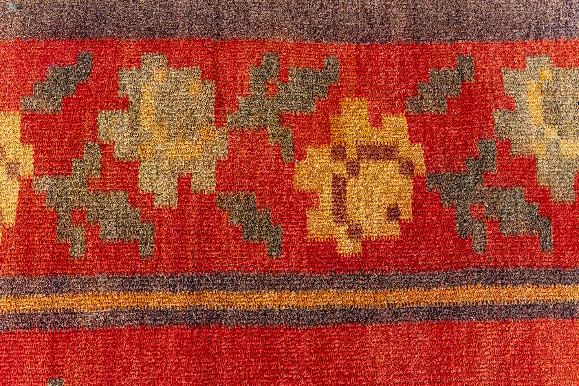 Antique Bessarabian Russian Floral Allover Flatweave Wool Rug In Crimson – Circa 1920 BB9116 Antique Bessarabian Russian Floral Allover Flatweave Wool Rug In Crimson – Circa 1920 BB9116