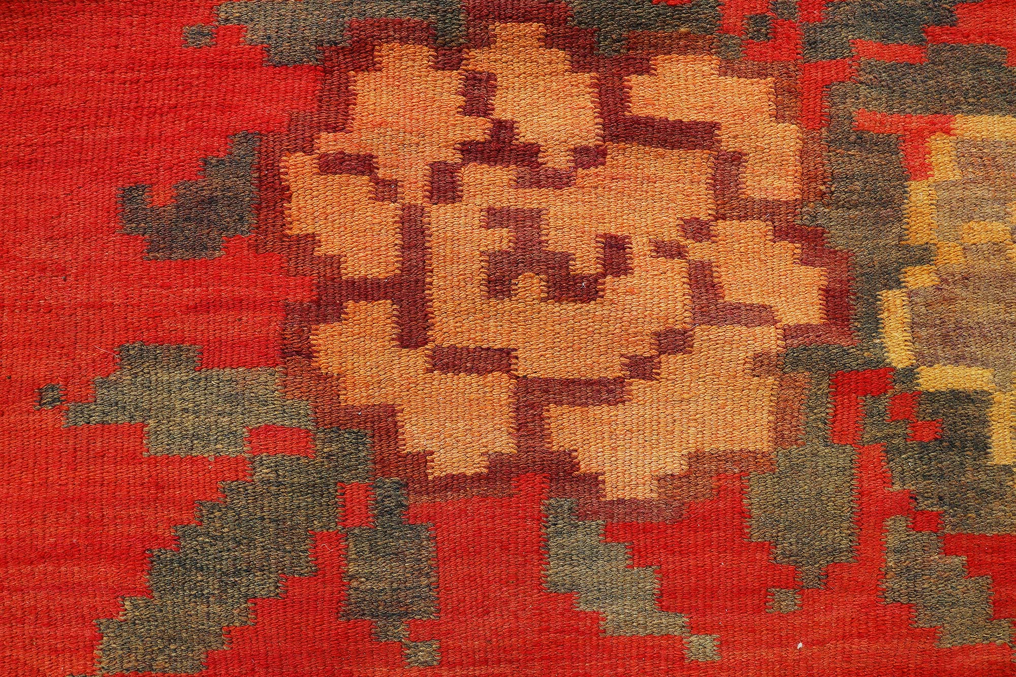 Antique Bessarabian Russian Floral Allover Flatweave Wool Rug In Crimson – Circa 1920 BB9116 Antique Bessarabian Russian Floral Allover Flatweave Wool Rug In Crimson – Circa 1920 BB9116