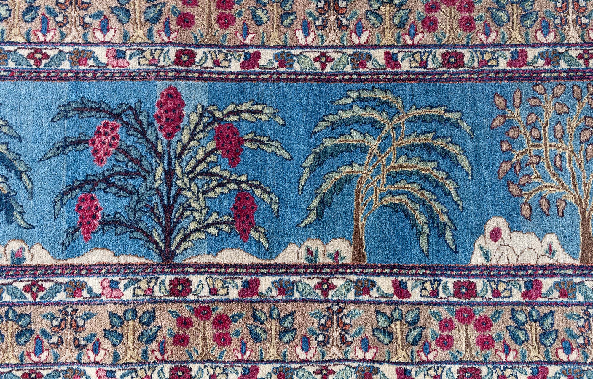 Antique Meshad Persian Floral Allover Soft Beige Hand-Knotted Wool Rug – Circa 1920 Tree Of Life BB9125 Antique Meshad Persian Floral Allover Soft Beige Hand-Knotted Wool Rug – Circa 1920 Tree Of Life BB9125