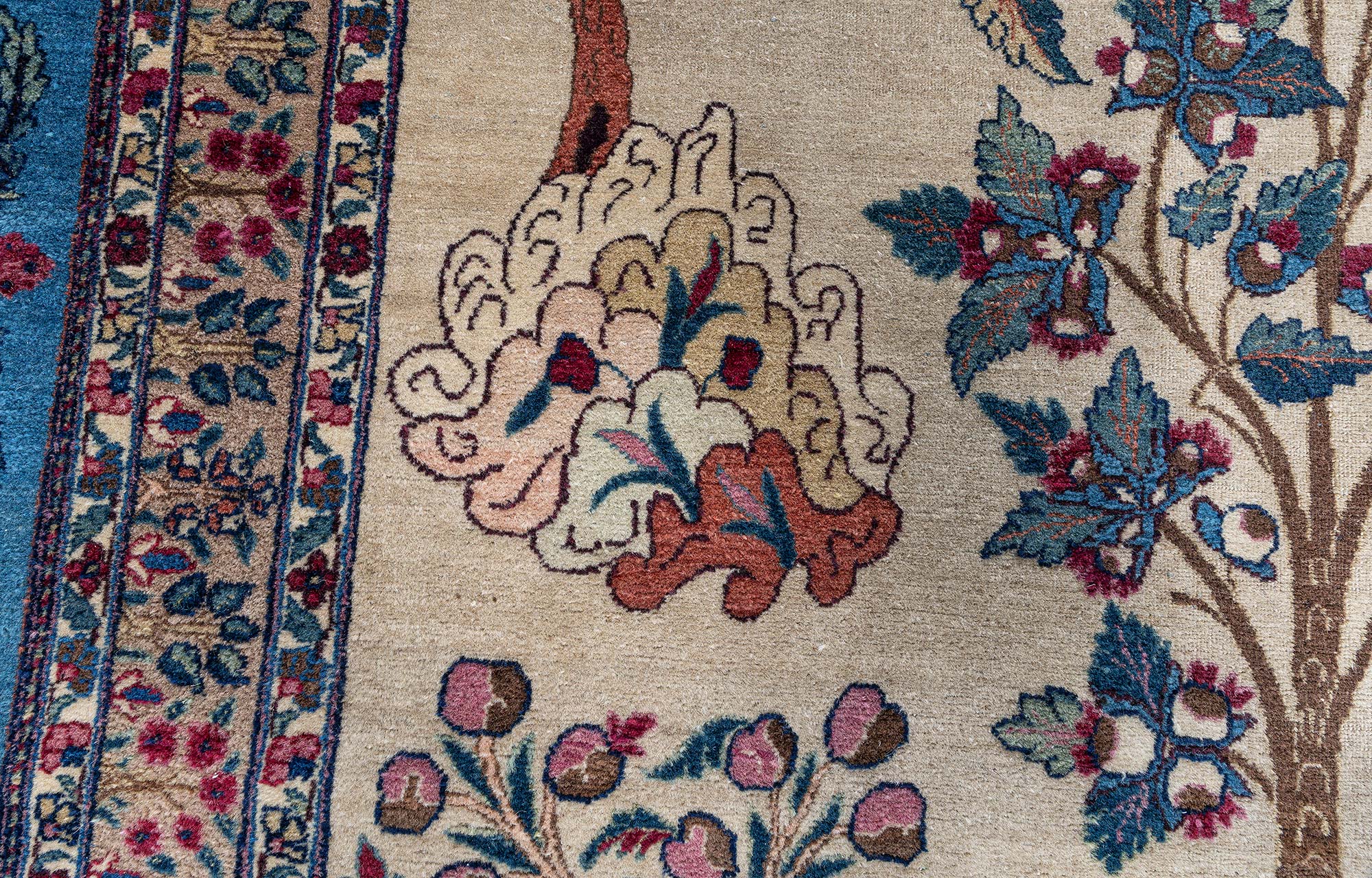 Antique Meshad Persian Floral Allover Soft Beige Hand-Knotted Wool Rug – Circa 1920 Tree Of Life BB9125 Antique Meshad Persian Floral Allover Soft Beige Hand-Knotted Wool Rug – Circa 1920 Tree Of Life BB9125