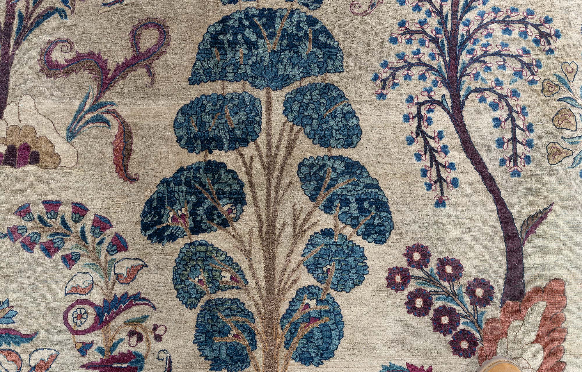 Antique Meshad Persian Floral Allover Soft Beige Hand-Knotted Wool Rug – Circa 1920 Tree Of Life BB9125 Antique Meshad Persian Floral Allover Soft Beige Hand-Knotted Wool Rug – Circa 1920 Tree Of Life BB9125