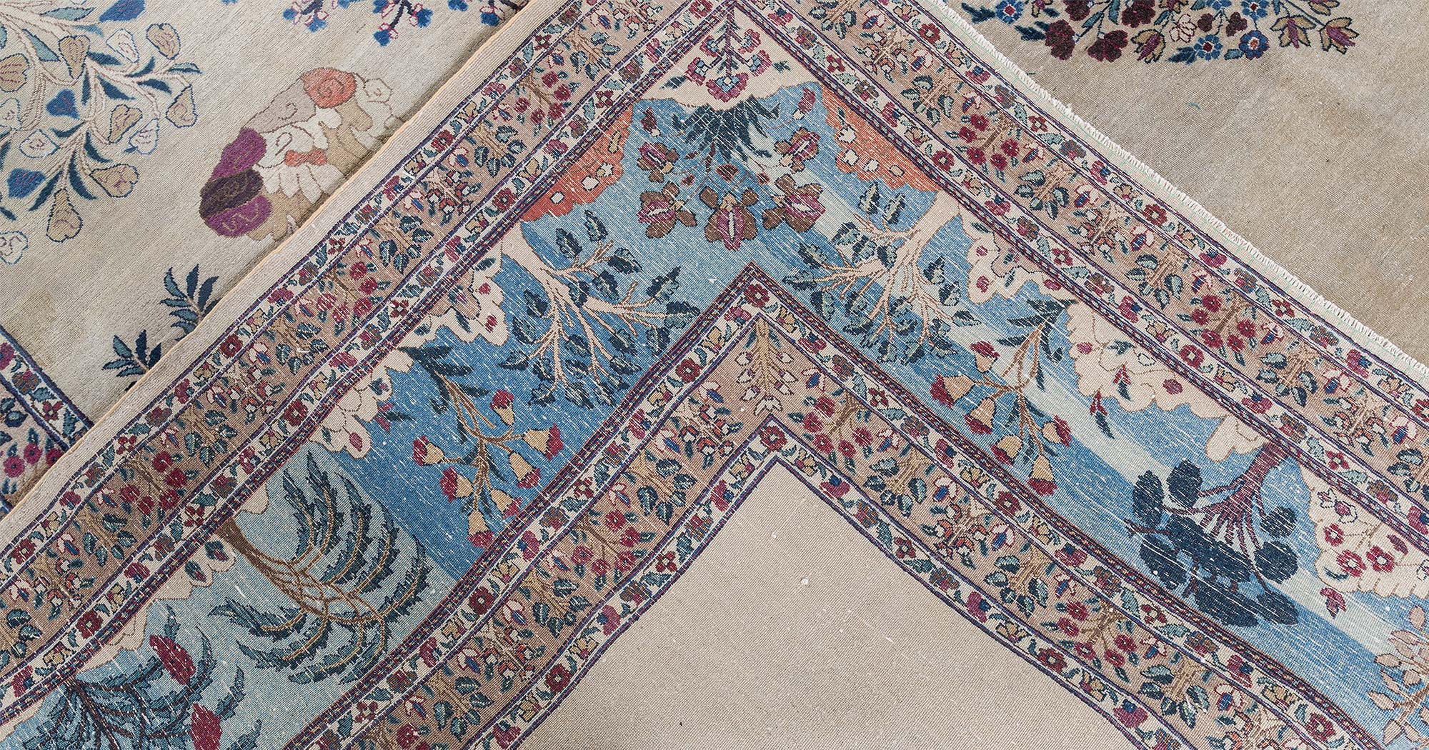 Antique Meshad Persian Floral Allover Soft Beige Hand-Knotted Wool Rug – Circa 1920 Tree Of Life BB9125 Antique Meshad Persian Floral Allover Soft Beige Hand-Knotted Wool Rug – Circa 1920 Tree Of Life BB9125