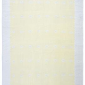 Indian Dhurrie Vintage Geometric Soft Beige Flatweave Cotton Rug BB9119