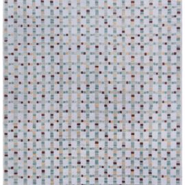 Contemporary Abstract Geometric Light Gray Hand-Knotted Wool Rug “Dapple” N13027