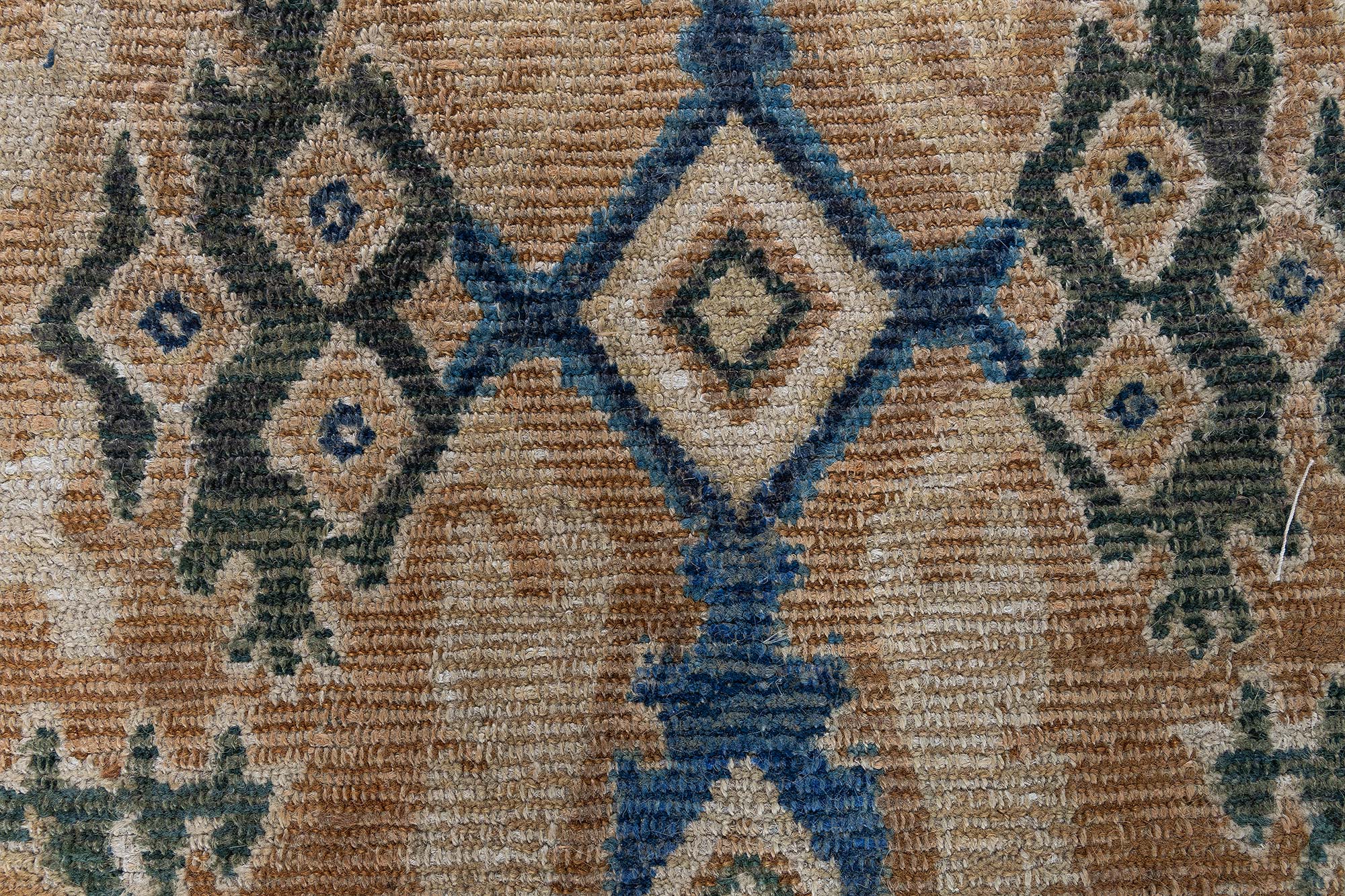Antique Allover Geometric Oversized Warm Tan Hand-Knotted Wool Rug – Circa 1650 (Size Adjusted) Spanish Cuenca BB9179 Antique Allover Geometric Oversized Warm Tan Hand-Knotted Wool Rug – Circa 1650 (Size Adjusted) Spanish Cuenca BB9179