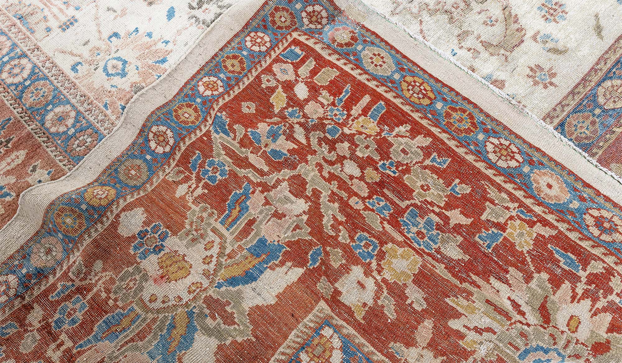 Oversized Antique Sultanabad Allover Floral Cream Beige Hand-Knotted Wool Rug – Circa 1900 (Size Adjusted) BB9183 Oversized Antique Sultanabad Allover Floral Cream Beige Hand-Knotted Wool Rug – Circa 1900 (Size Adjusted) BB9183