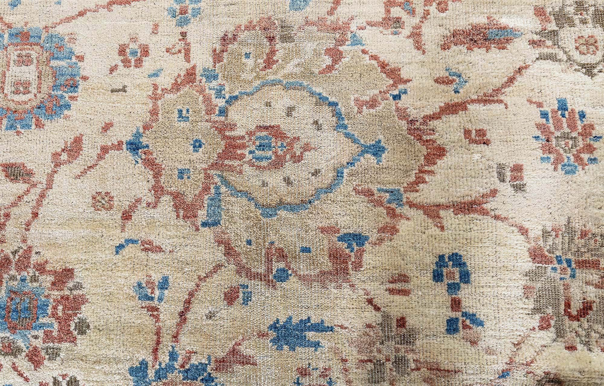 Oversized Antique Sultanabad Allover Floral Cream Beige Hand-Knotted Wool Rug – Circa 1900 (Size Adjusted) BB9183 Oversized Antique Sultanabad Allover Floral Cream Beige Hand-Knotted Wool Rug – Circa 1900 (Size Adjusted) BB9183